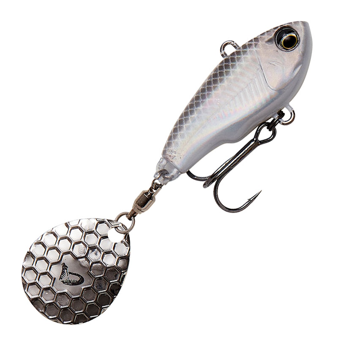 Savage Gear Fat Tail Spin 24 g White Silver Savage Gear Fat Tail Spin 24 g White Silver