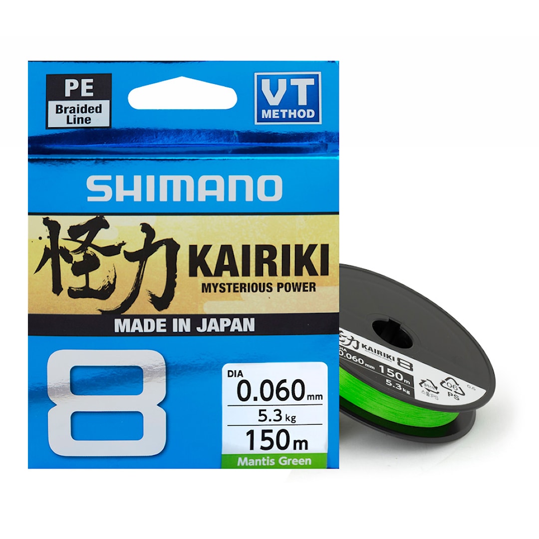 Shimano Kairiki 8 Mantis Green 300 m flätlina Shimano Kairiki 8 Mantis Green 300 m flätlina