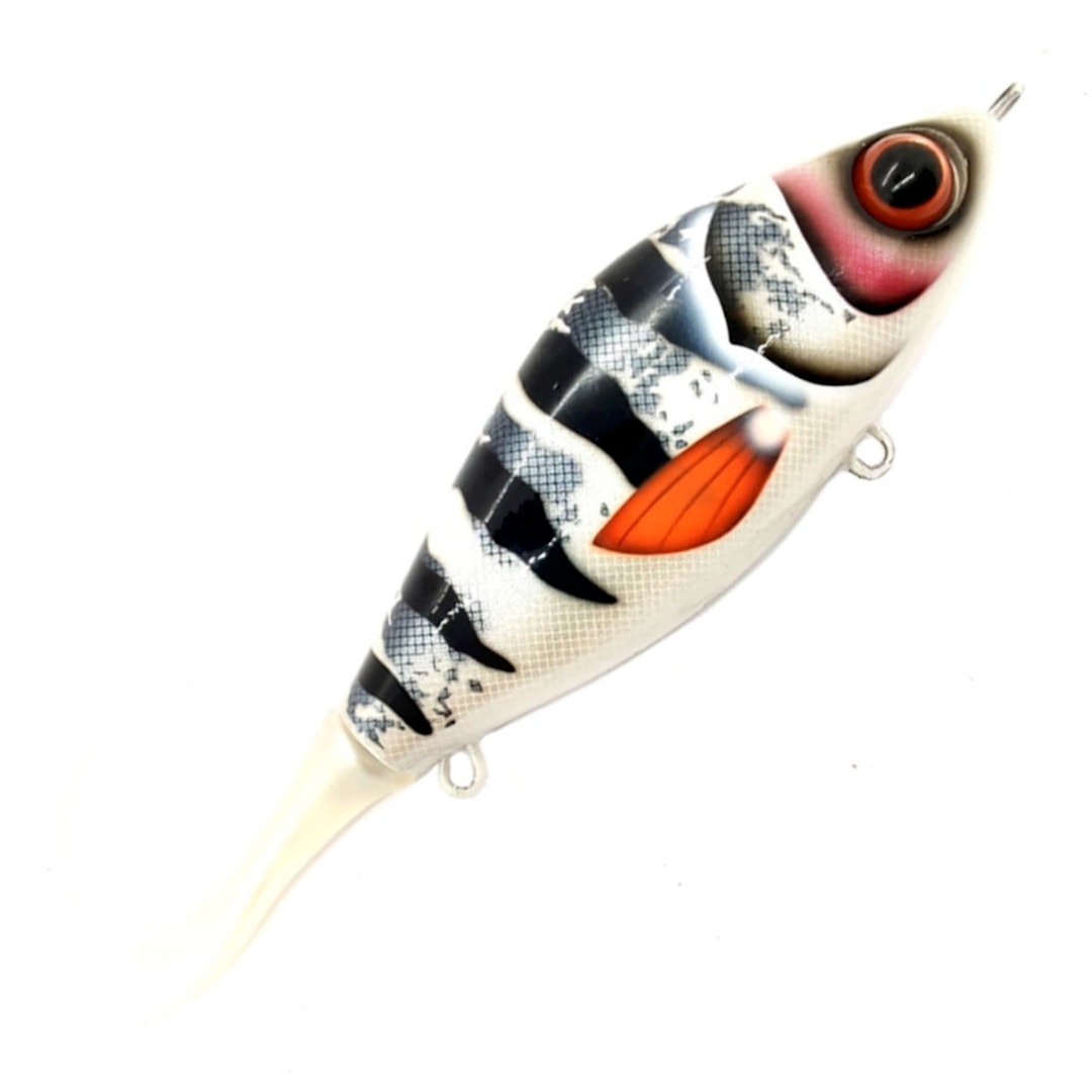 Strike Pro Guppie Jr Shallow jerkbait Silver Koi Pearl White Strike Pro Guppie Jr Shallow jerkbait Silver Koi Pearl White