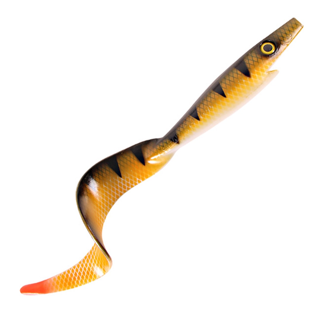 Giant Pig Tail 40 cm fiskjigg Natual Perch OB Giant Pig Tail 40 cm fiskjigg Natual Perch OB