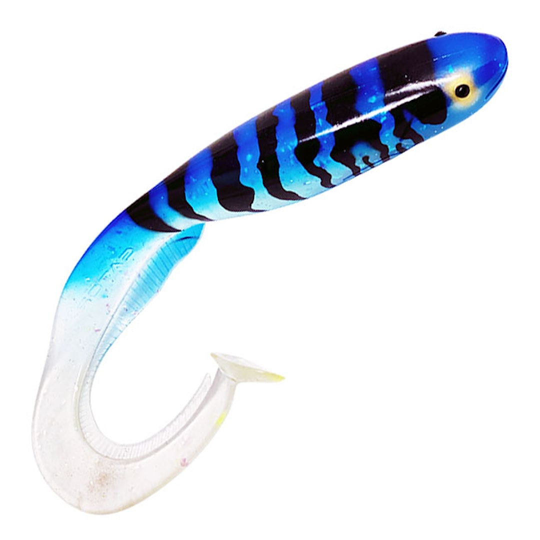 Gator Catfish 25 cm fiskjigg Blue Silver Glitter UV Gator Catfish 25 cm fiskjigg Blue Silver Glitter UV