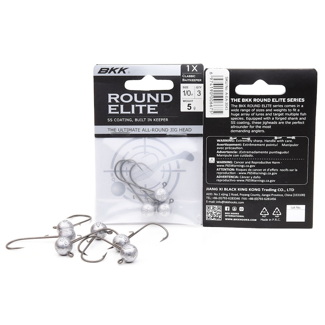 BKK Round Elite Classic 7 g jiggskalle 3 st/pkt #4/0