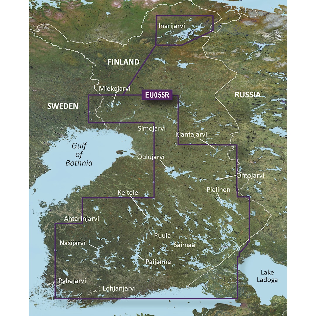 Garmin BlueChart g3 Vision HD VEU055R sjökort över Finlands sjöar Garmin BlueChart g3 Vision HD VEU055R sjökort över Finlands sjöar