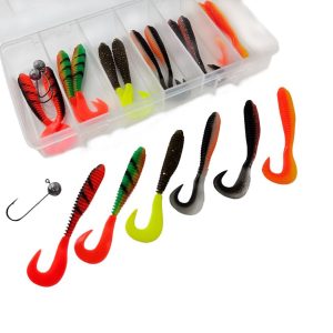 Jasu Kokko 9 cm jiggsortiment 18 st + jiggskallar Jasu Kokko 9 cm jiggsortiment 18 st + jiggskallar