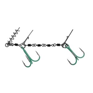 Mikado Jaws Double EVO Stinger Fluo färdig stingerrigg 2/0