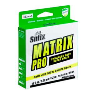 Sufix Matrix Pro Green 135 m flätlina 0 Sufix Matrix Pro Green 135 m flätlina 0
